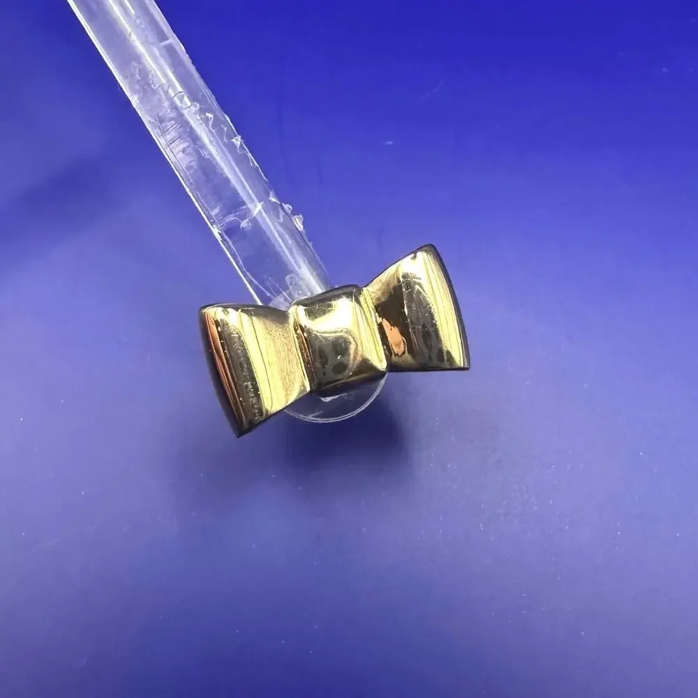 Kate Spade Gold Bow Earring Preppy Minimalist Studs Dainty Designer Jewelry